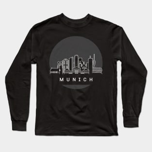 Munich Germany Skyline Long Sleeve T-Shirt